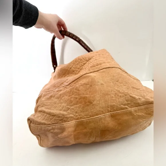 Maxon Collection Leather Italy Hobo Slouchy Shoulder Bag Boho - Picture 7 of 10